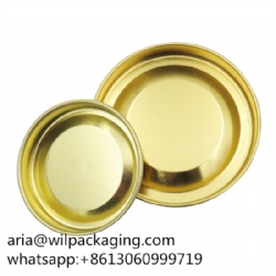 Round Cardboard Tube End Tinplate Plug Metal Lid For Paper Tube